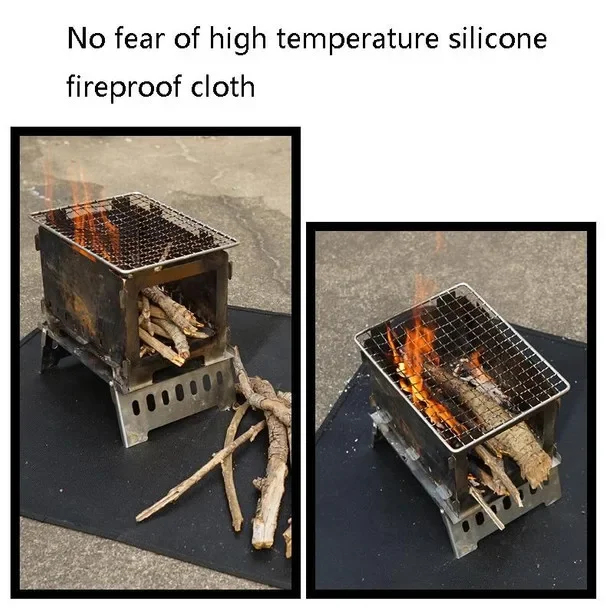 Outdoor Camping Silicone Firep - Fire Blanket Kitchen 评论和价格