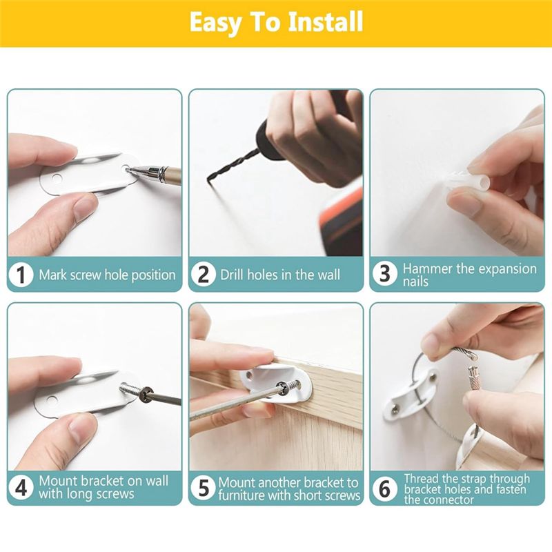 Anti Tip Furniture Anchors Ear - Earthquake Anchor Strap 评论和价格