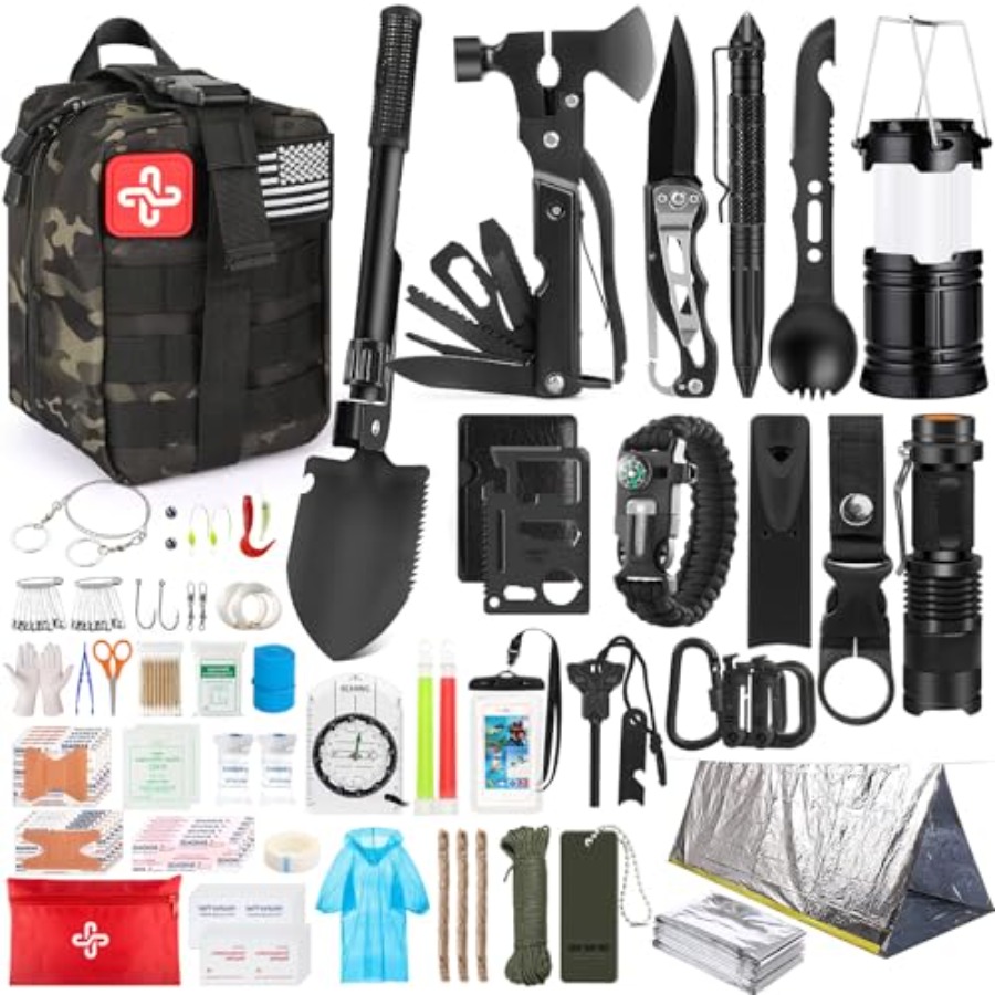 Survival Kit, 250Pcs Survival  - First Aid Bag Kit 评论和价格