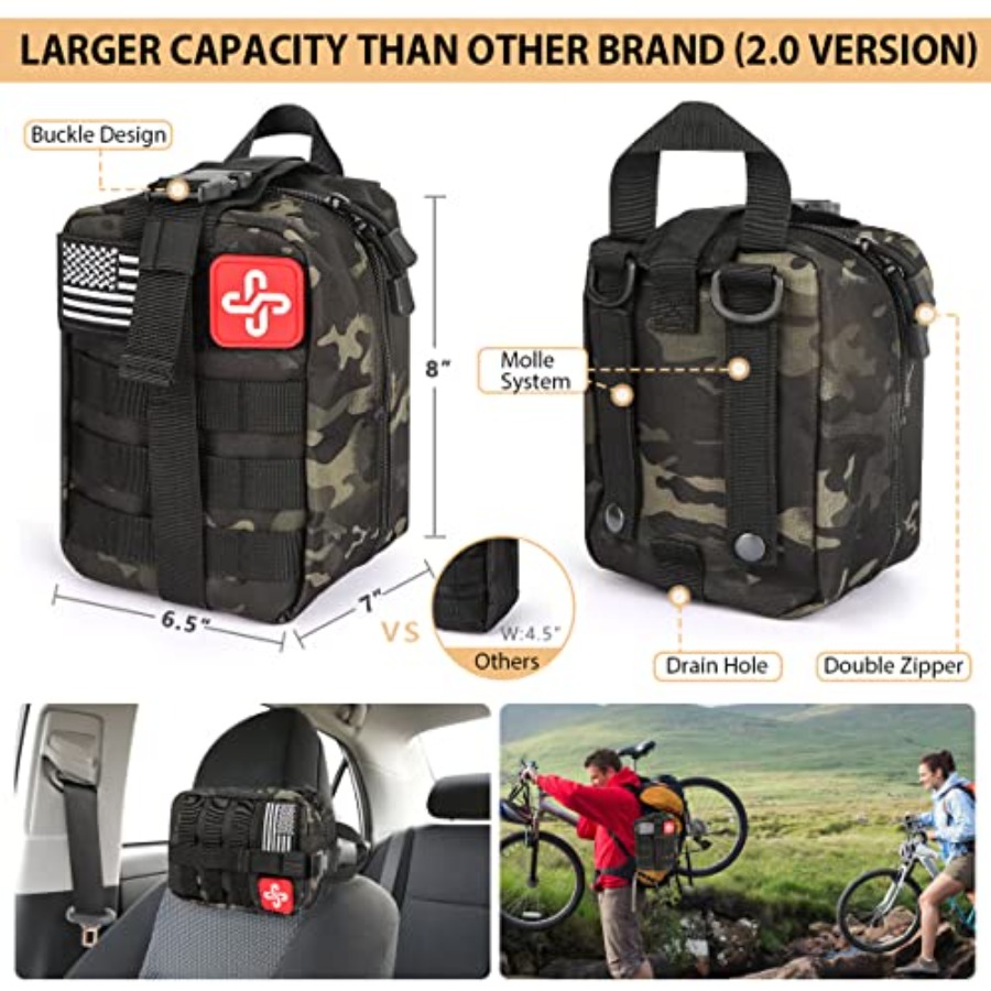 Survival Kit, 250Pcs Survival  - First Aid Bag Kit 评论和价格