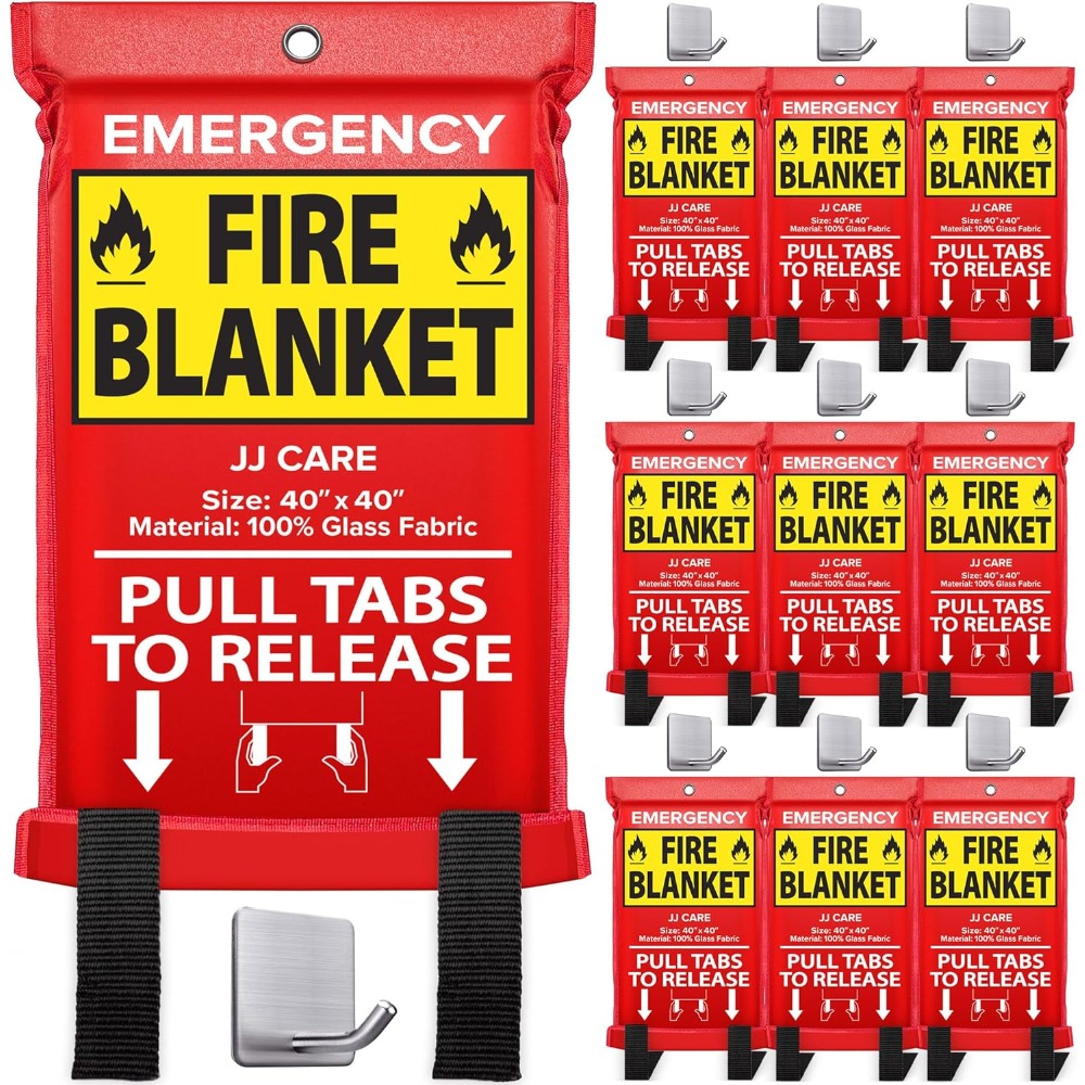 Fire Blanket – 10 Packs with H - Fire Blanket Kitchen 评论和价格