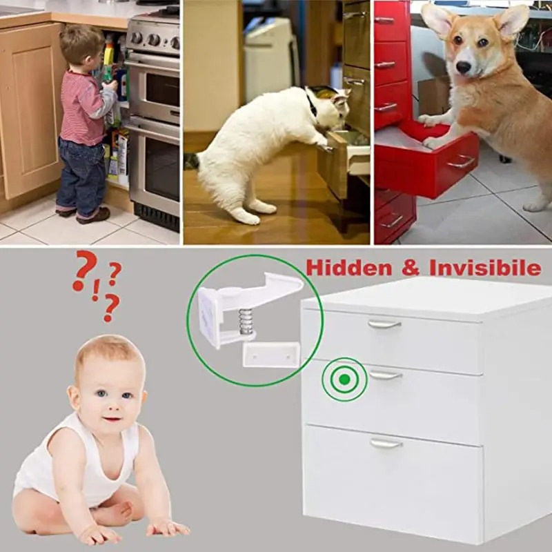 10pcs Baby Cabinet Locks Invis - Medicine Cabinet Lock 评论和价格