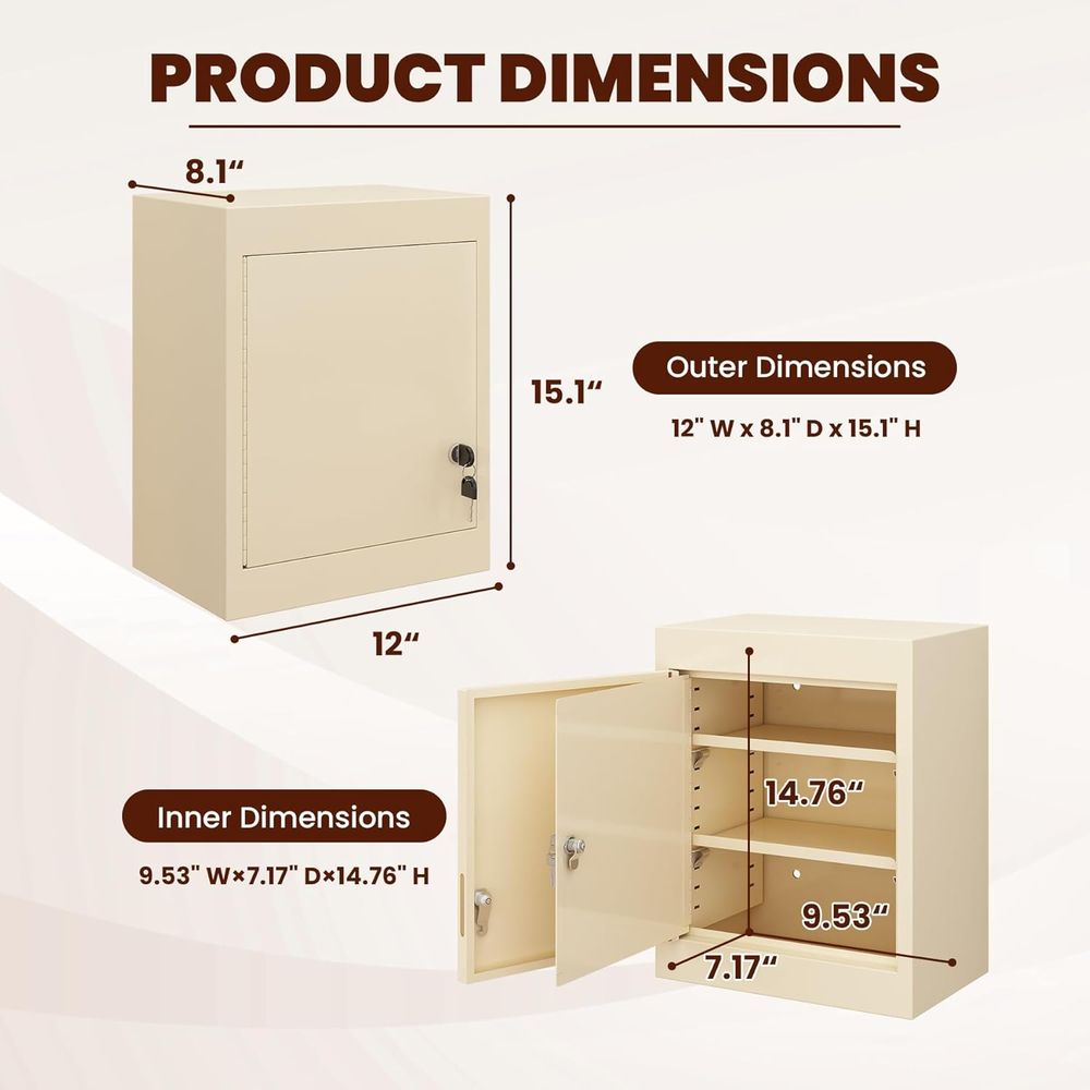Double Door, Dual Key Lock Ste - Medicine Cabinet Lock 评论和价格