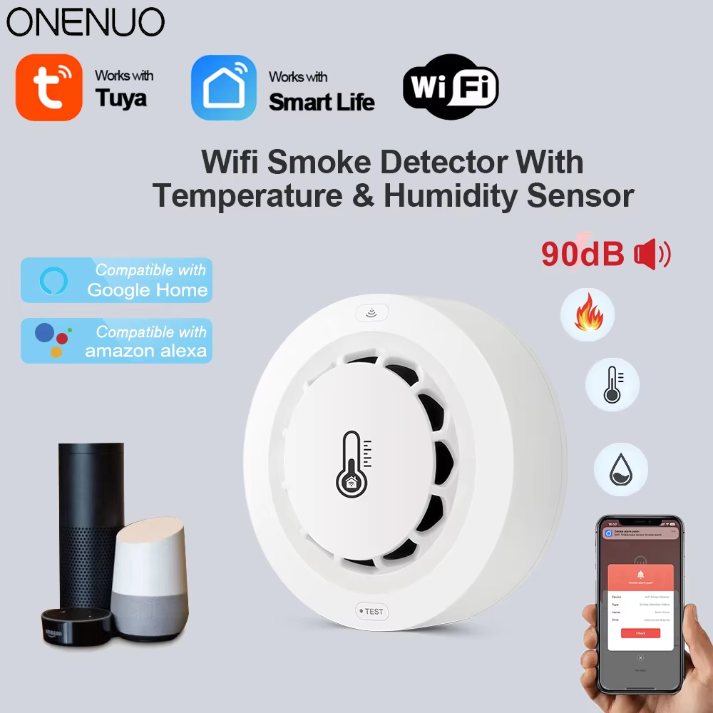 Tuya WiFi Smoke Alarm Temperat - Smoke Detector Interconnected 评论和价格