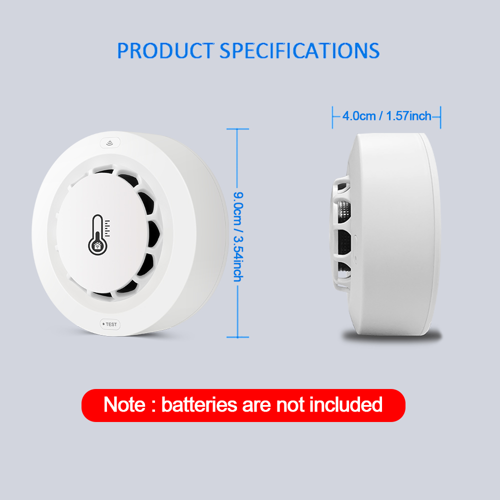 Tuya WiFi Smoke Alarm Temperat - Smoke Detector Interconnected 评论和价格